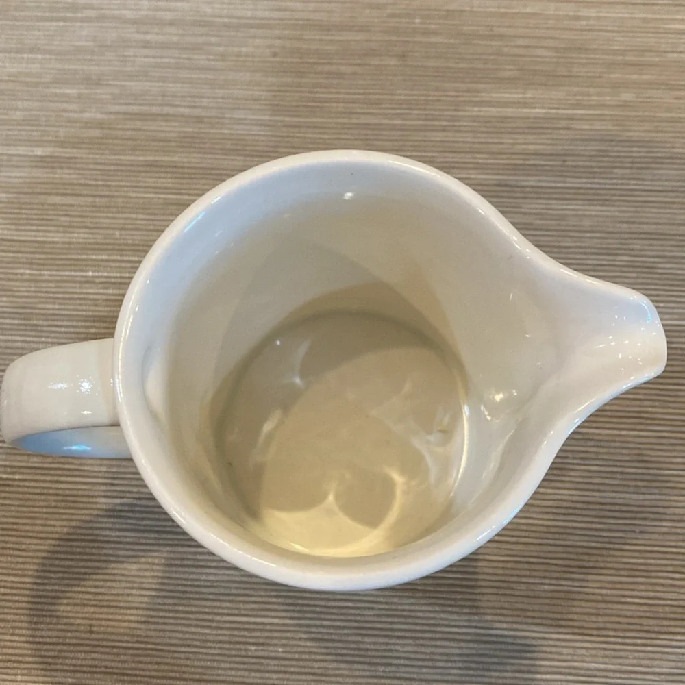 Mikasa Intaglio Arabella creamer dish. Capacity 8 ounce. Stonewear.